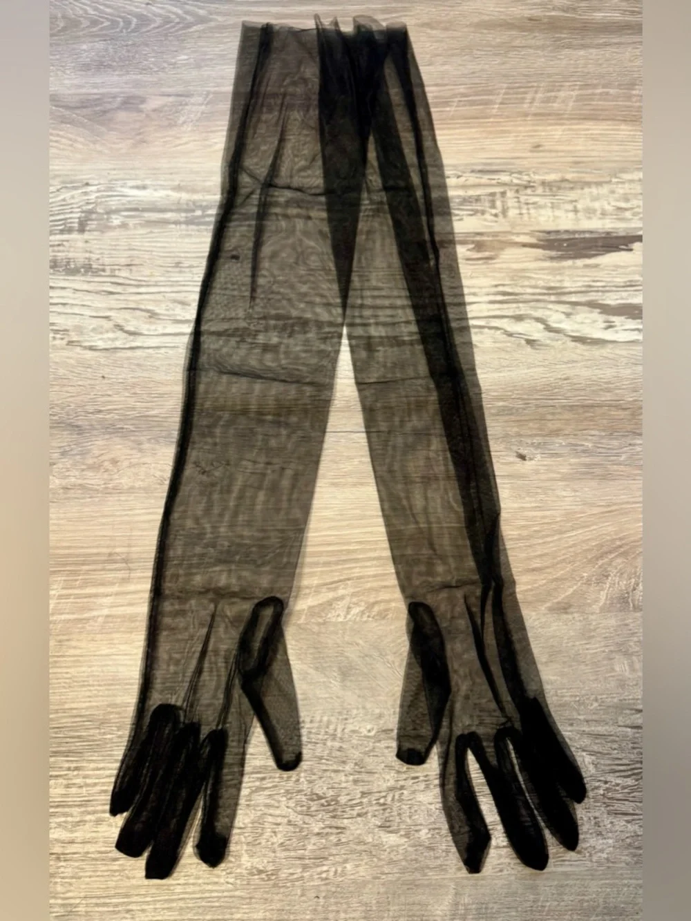 Katutude Black Evening Gloves: Above-the-Elbow Tulle Length. These fashionable